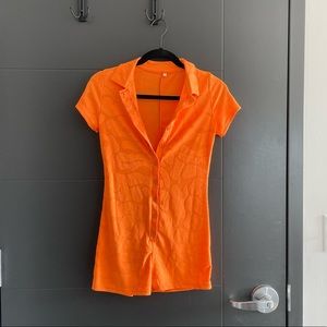 Orange romper/play suit